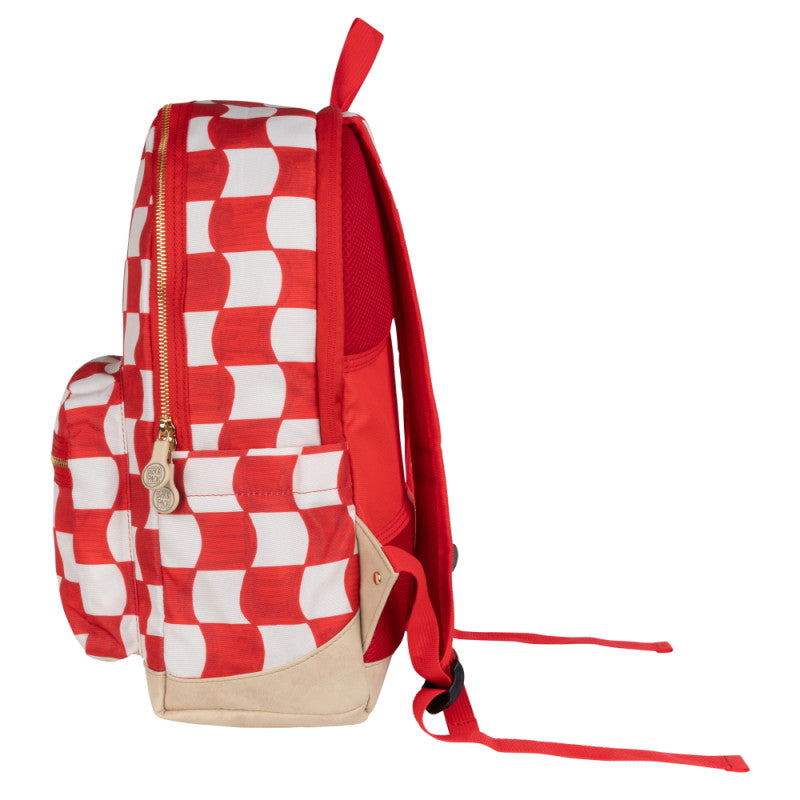 Pick & Pack mokyklinė kuprinė Raudoni langeliai, L