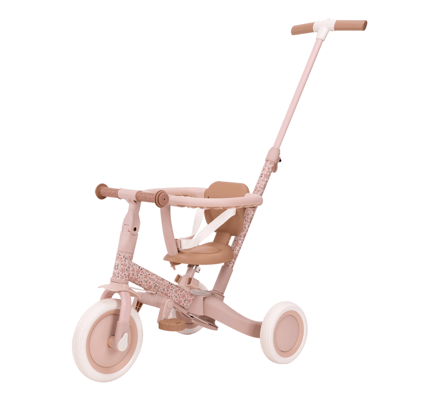 Little Dutch 4 in 1 triratukas su rankena FAIRY FLORAL