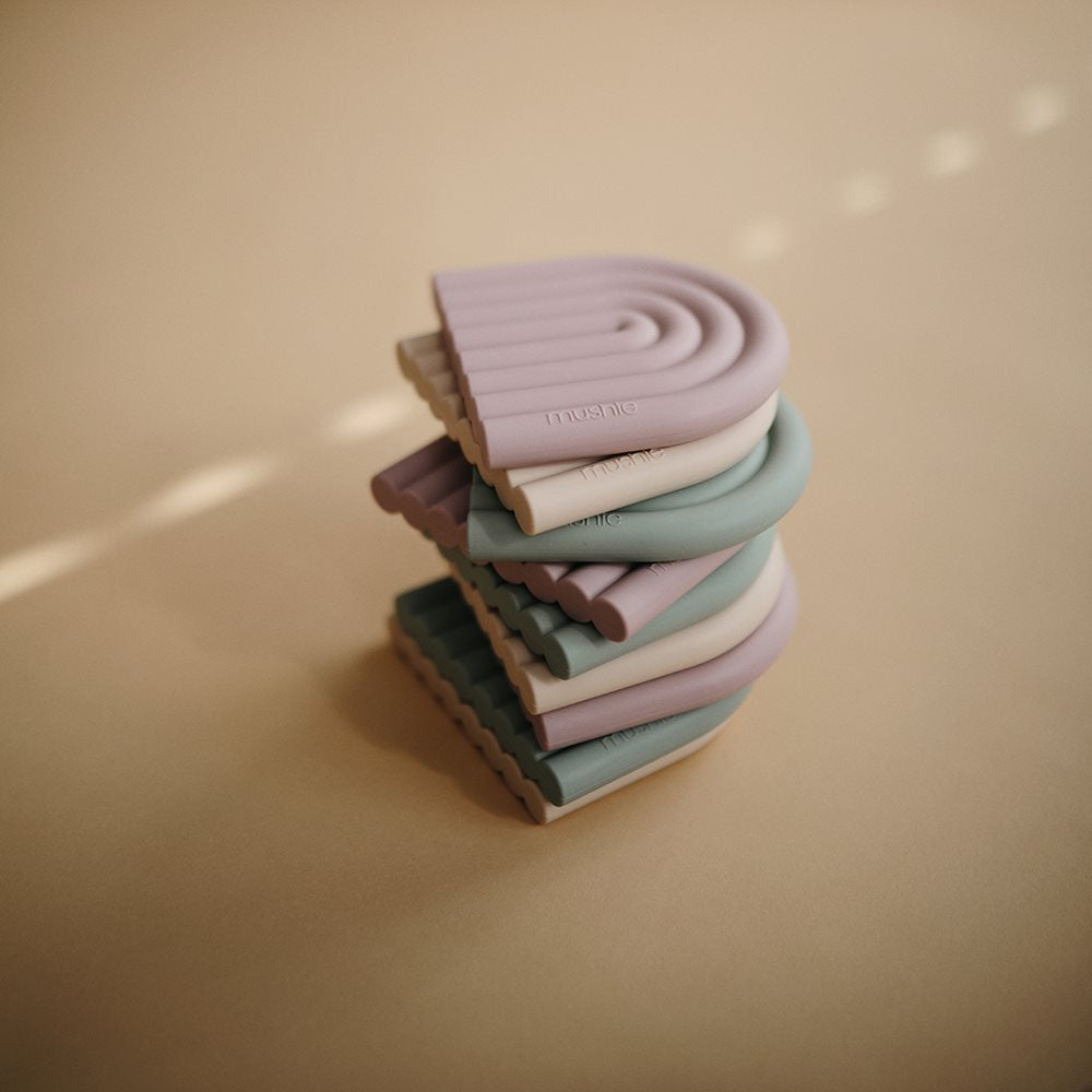 Mushie kramtukas Rainbow Mauve