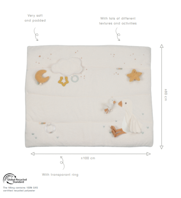 Little Dutch Lavinimo kilimėlis NEWBORN NATURALS 80×100 cm