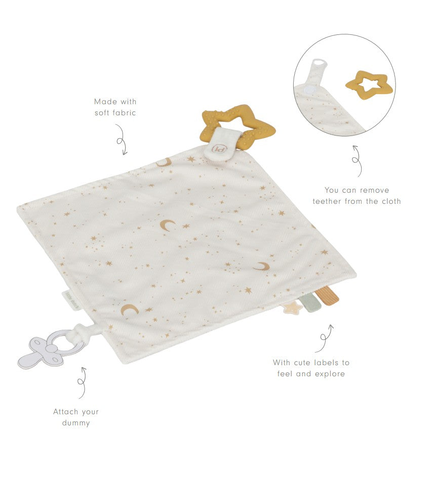 Little Dutch kūdikio migdukas su kramtukais ir čiulptuko laikikliu NEWBORN NATURALS