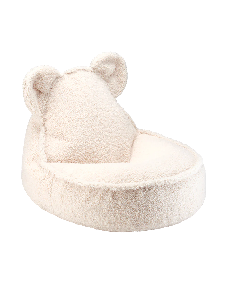 WIGIWAMA vaikiškas sėdmaišis Cream White Bear Beanbag