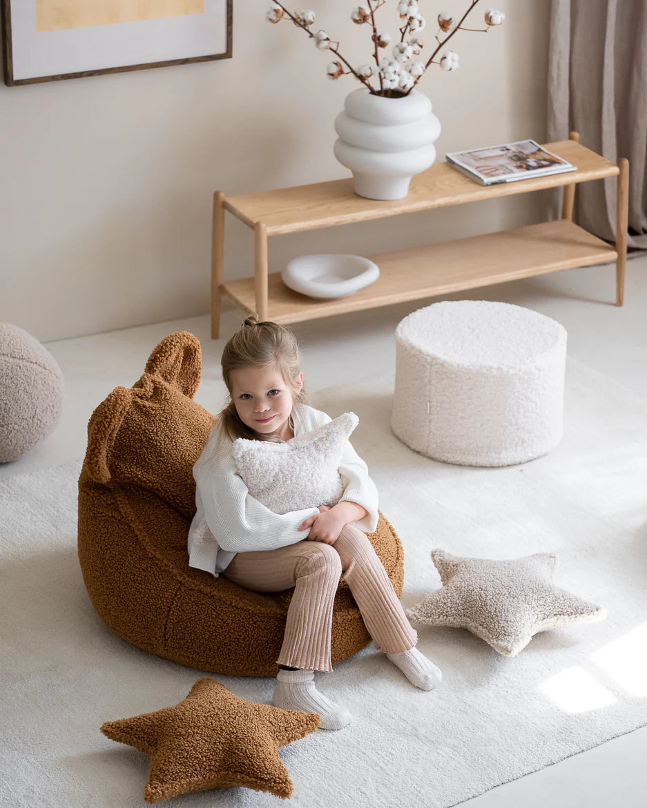 WIGIWAMA apvalus pufas Cream White