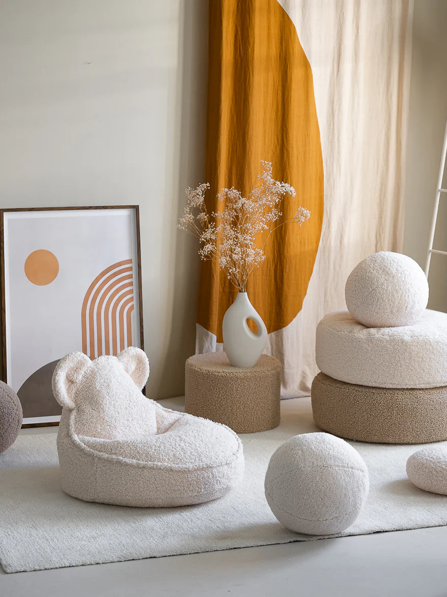 WIGIWAMA vaikiškas sėdmaišis Cream White Bear Beanbag
