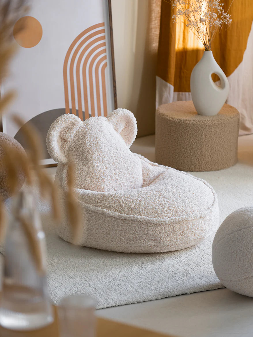WIGIWAMA vaikiškas sėdmaišis Cream White Bear Beanbag