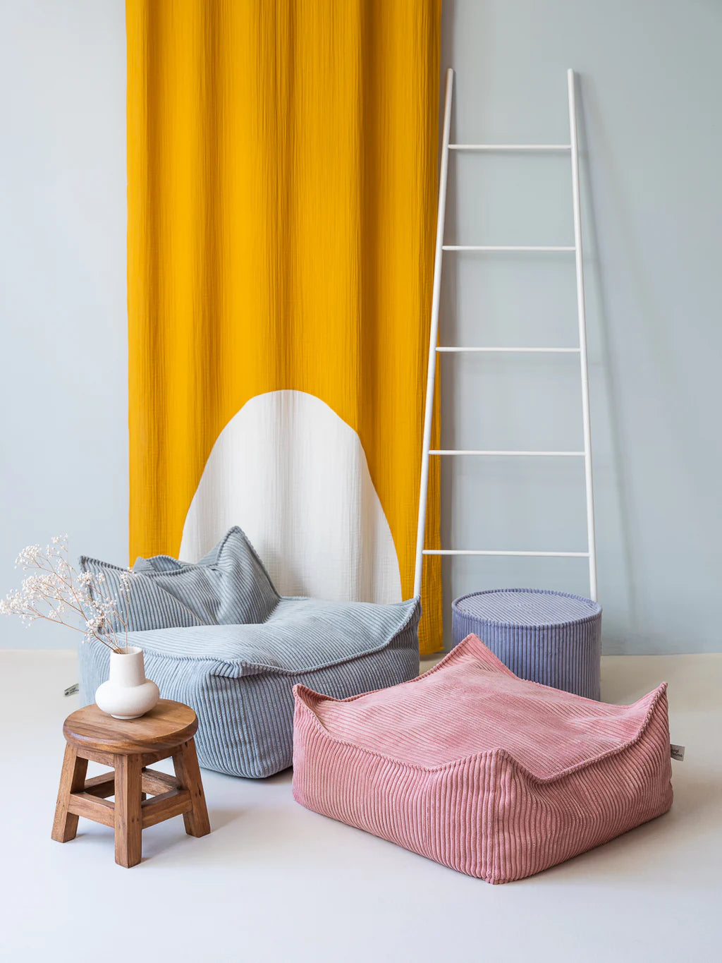 WIGIWAMA kvadratinis pufas Pink Mousse