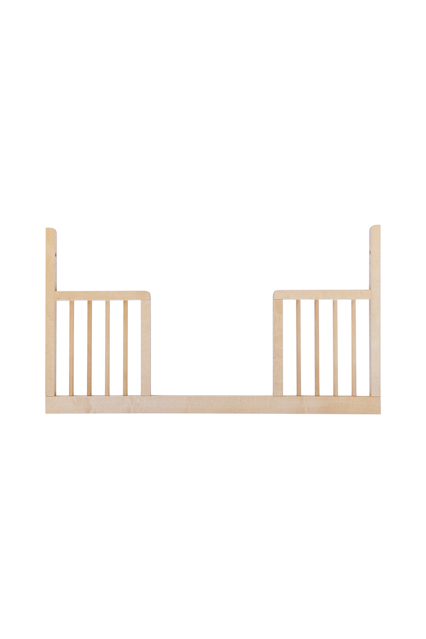 Medinė vaikiška lovelė NOX, natūralus medis ir žalios spalvos akcentai ir apsauginis kraštas vaikams nuo 18mėn