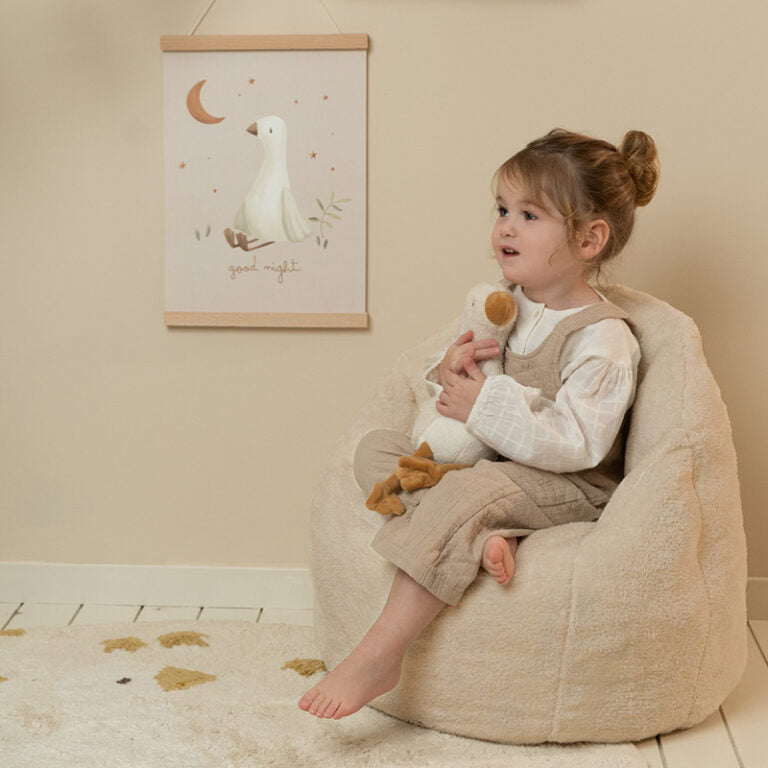 Little Dutch vaikiškas fotelis TEDDY SOFT BEIGE