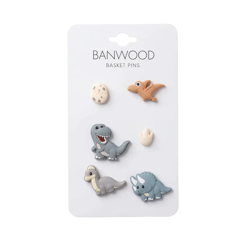 BANWOOD krepšelių smeigtukai - dinozaurai