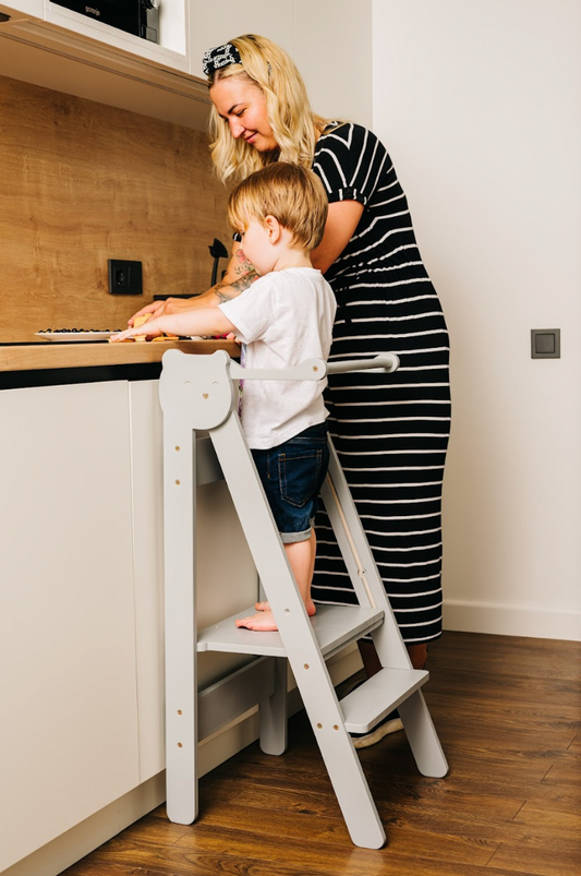 Sulankstomas Montessori bokštelis, pilkas