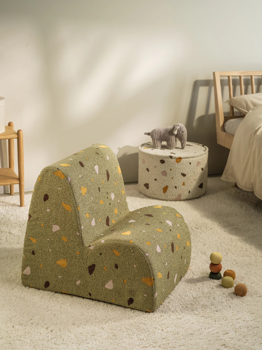 WIGIWAMA apvalus pufas Terrazzo Marble