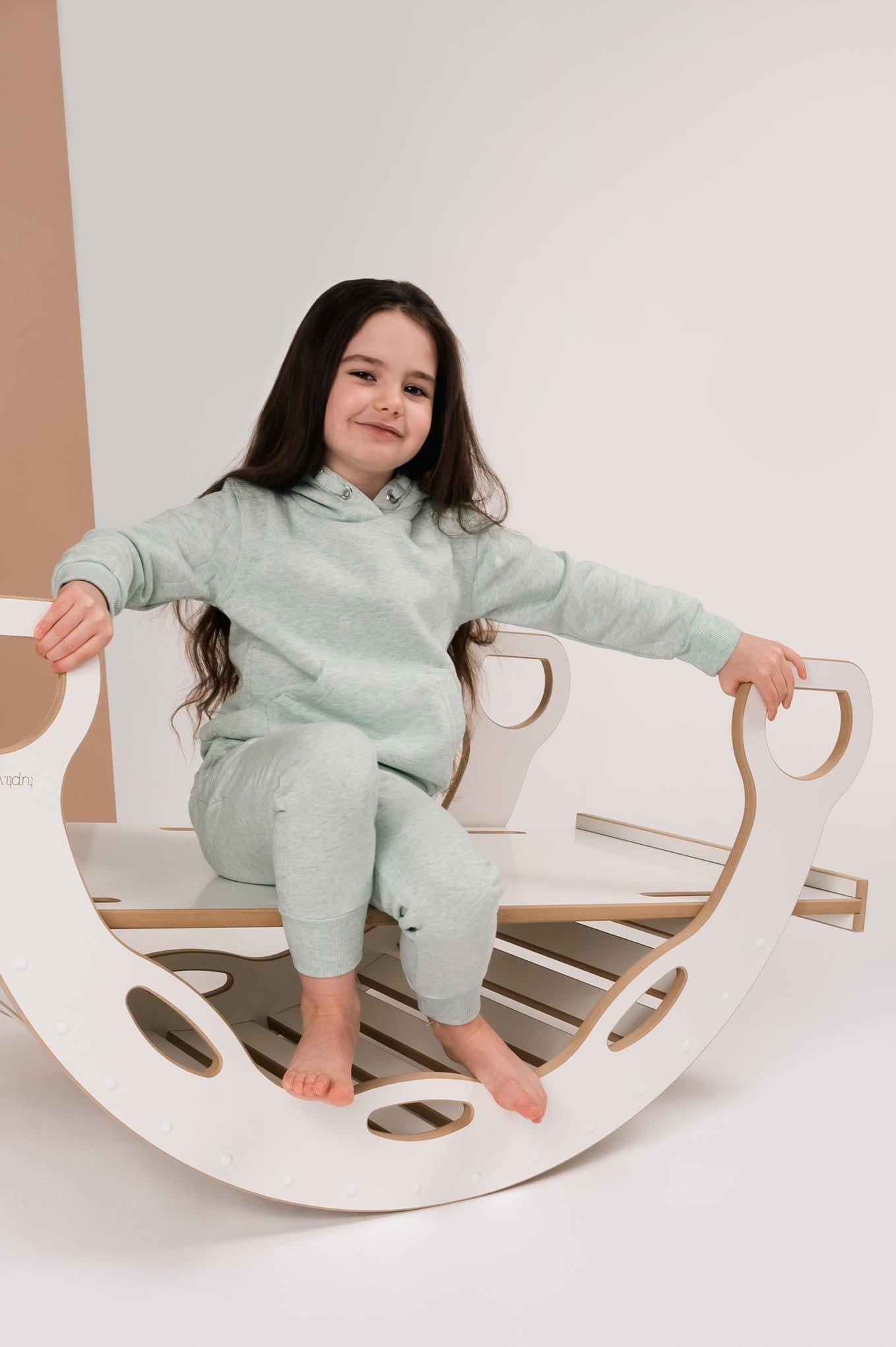 Montessori sūpynės su rankenomis ir čiuožykla/laipiojimo siena LADDER