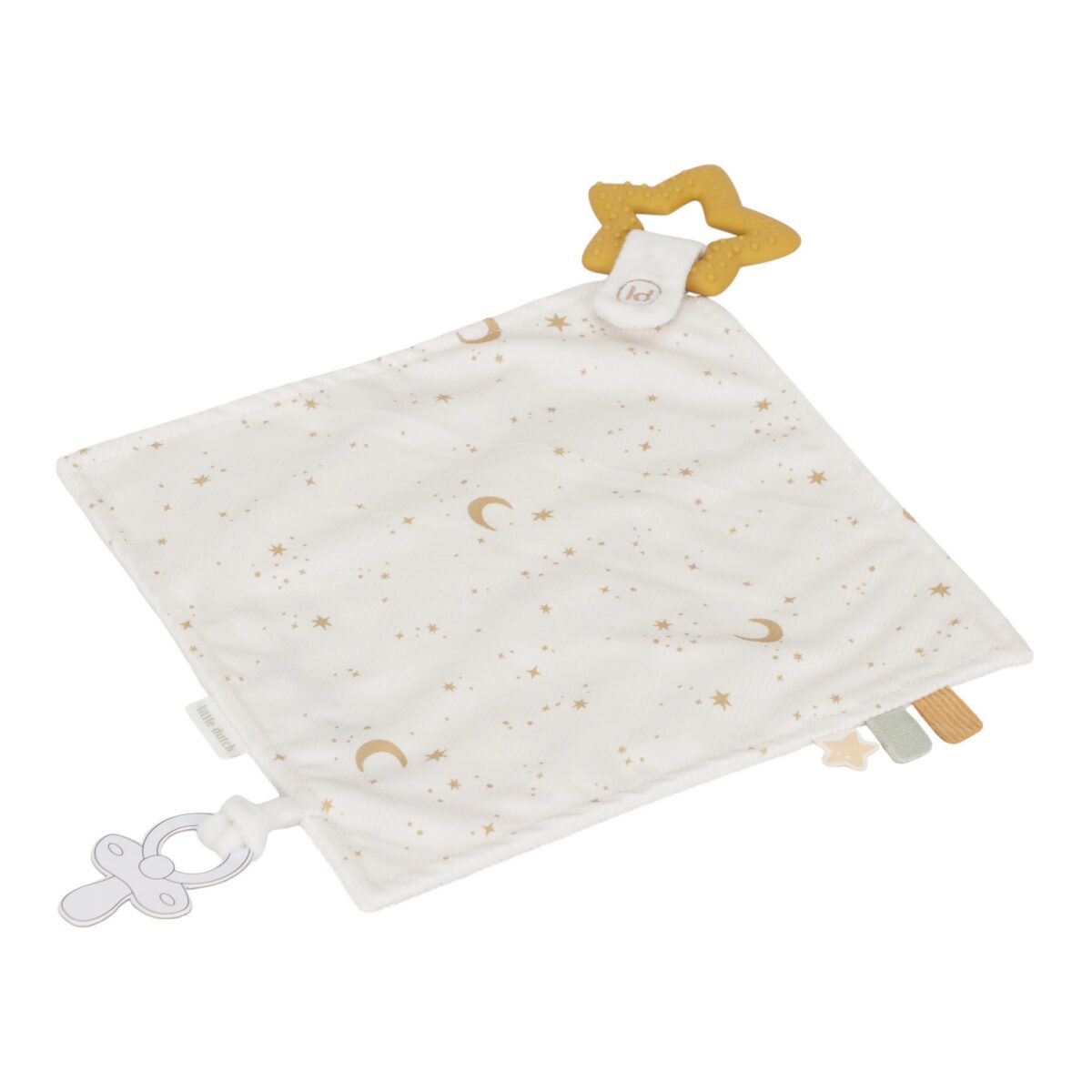 Little Dutch kūdikio migdukas su kramtukais ir čiulptuko laikikliu NEWBORN NATURALS