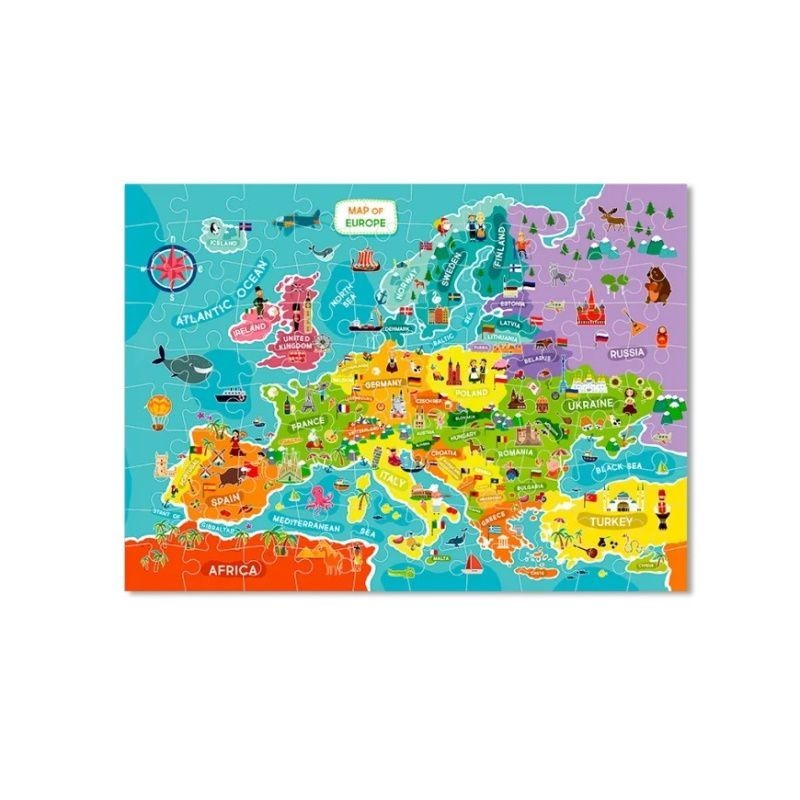 Dėlionė vaikams Europos žemėlapis (100 det.)
