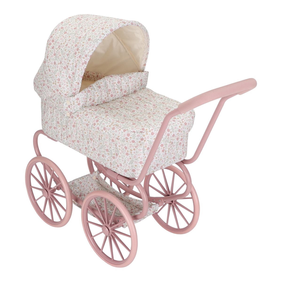 Little Dutch metalinis lėlės vežimėlis su lopšiu SOFT FLOWERS