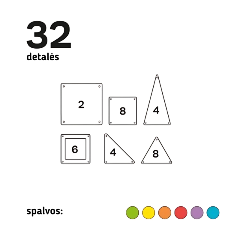 Imanix Classic magnetinis konstruktorius (32 el.)