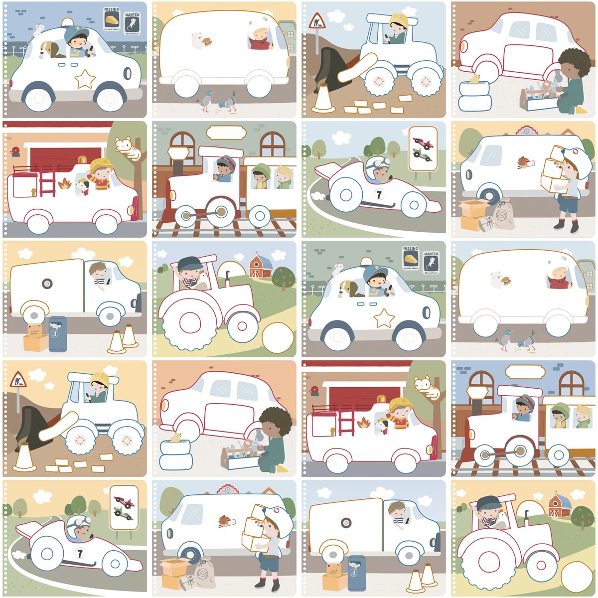 Little Dutch spalvojimo knygelė JIM IR DRAUGAI