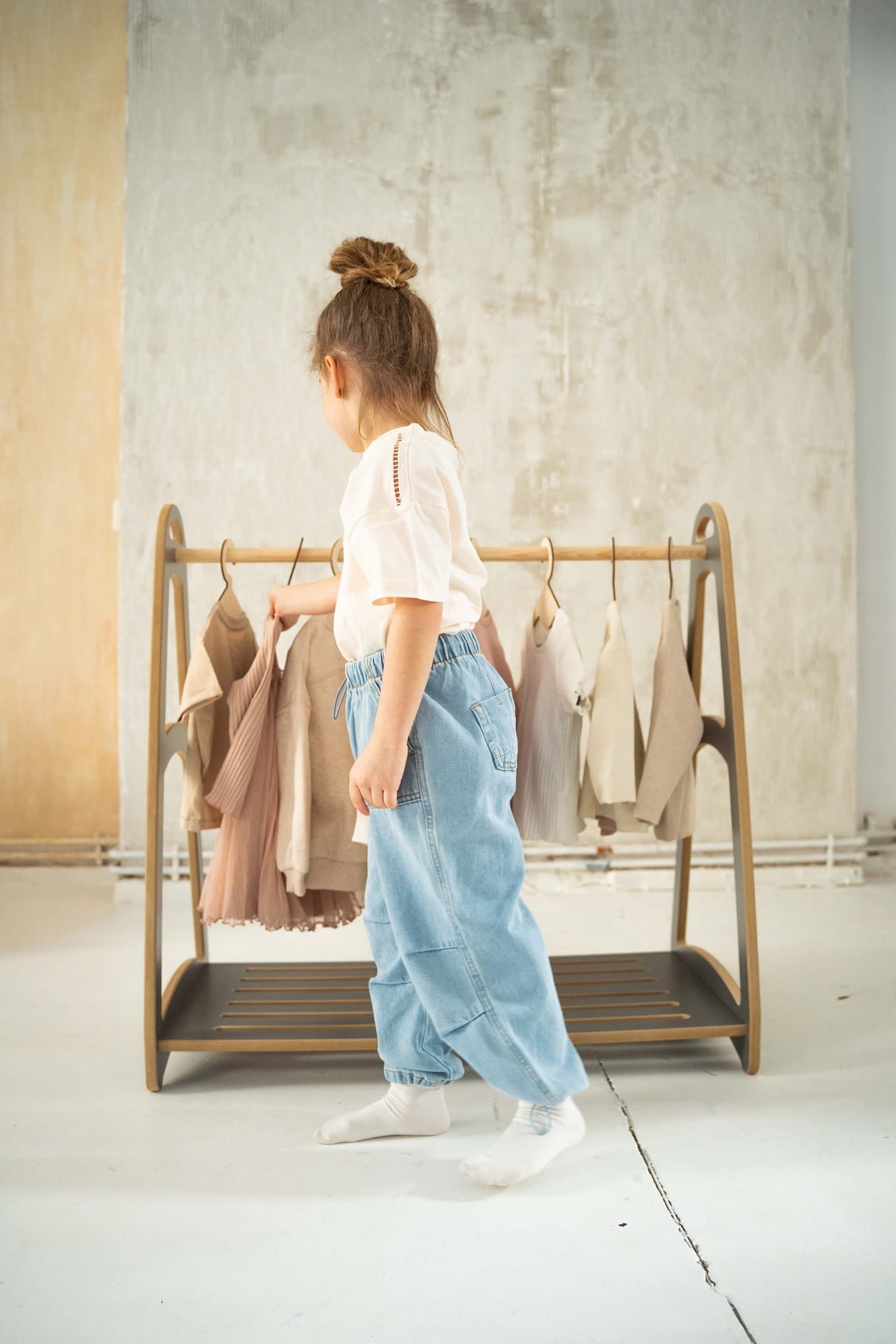 Montessori drabužių spinta MINI GREY