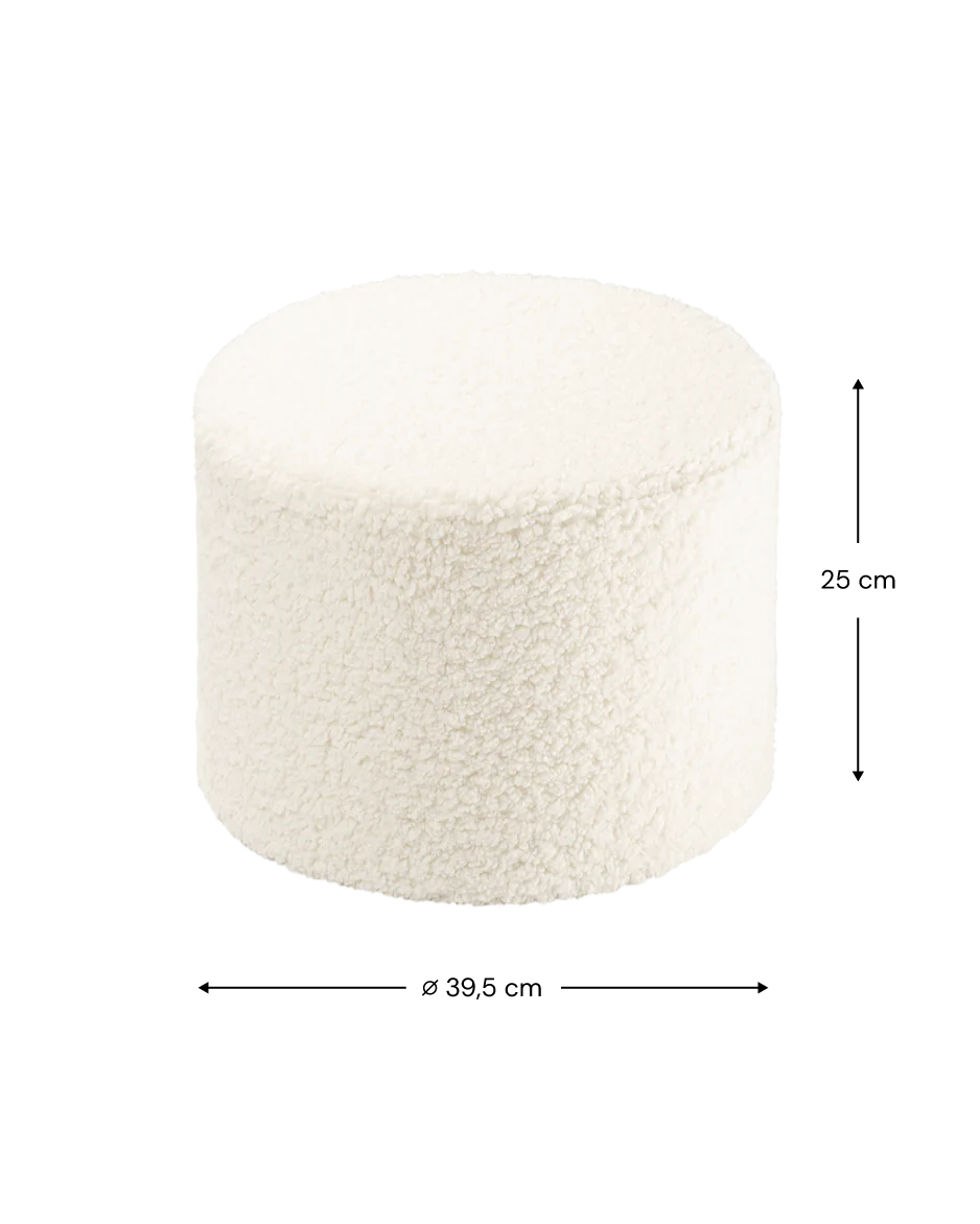 WIGIWAMA apvalus pufas Cream White