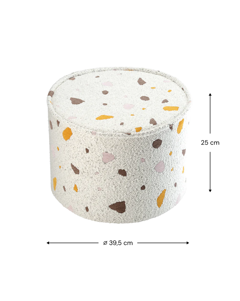 WIGIWAMA apvalus pufas Terrazzo Marble