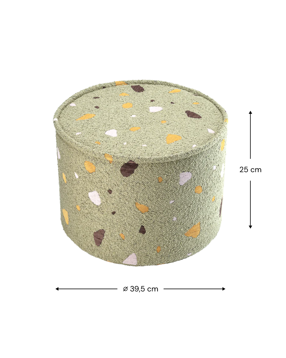 WIGIWAMA apvalus pufas Terrazzo Moss