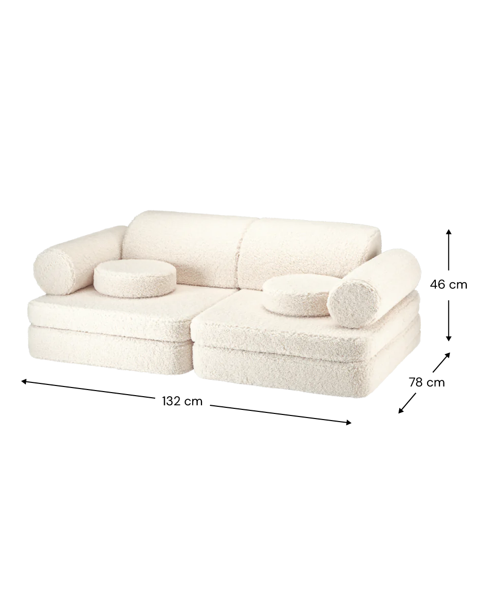 WIGIWAMA vaikiška sofa Cream White Settee