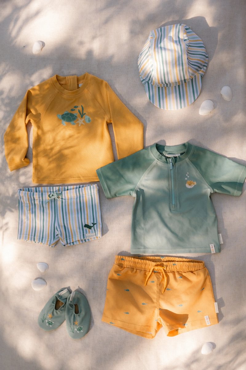 Little Dutch paplūdimio šlepetės SEASHELLS & STRIPES