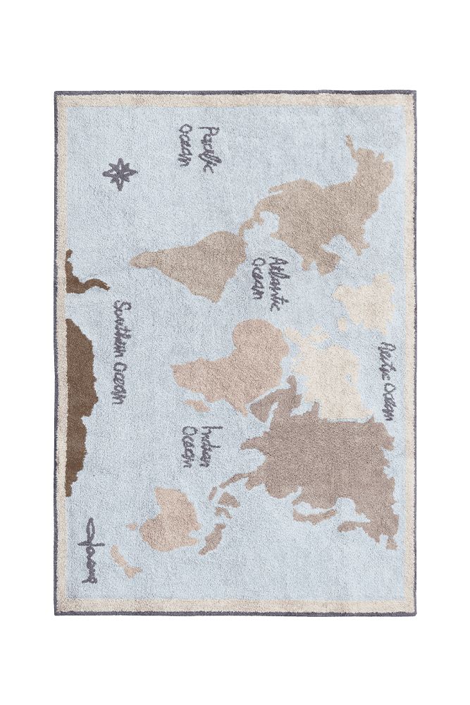Skalbiamas kilimas Vintage Map