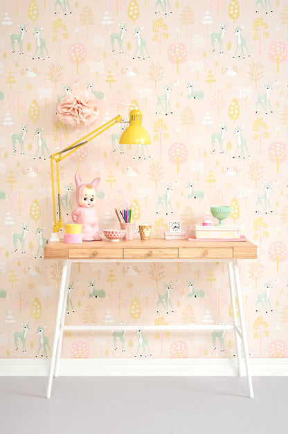 Majvillan tapetai GOLDEN WOODS SWEET PINK