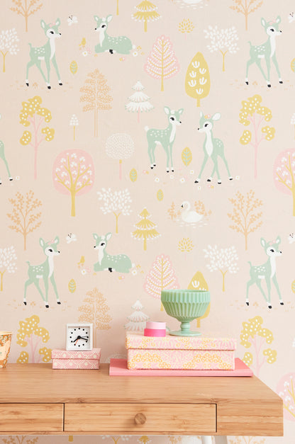 Majvillan tapetai GOLDEN WOODS SWEET PINK