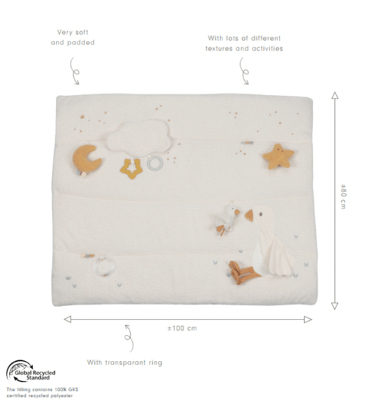 Little Dutch Lavinimo kilimėlis NEWBORN NATURALS 80×100 cm