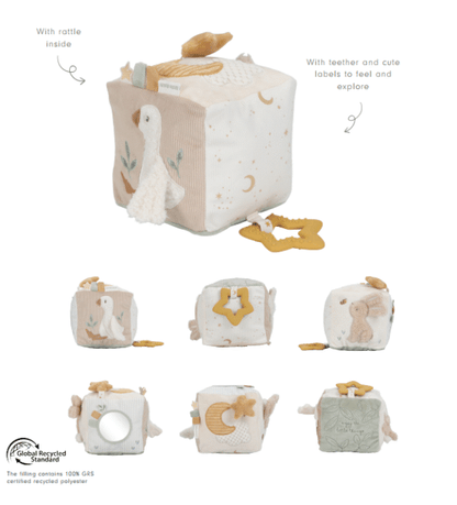 Little Dutch Minkštas lavinamasis kubas NEWBORN NATURALS