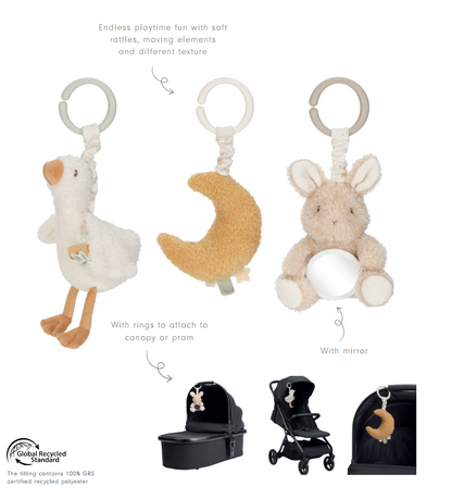 Little Dutch pakabinamų žaislų rinkinys NEWBORN NATURALS