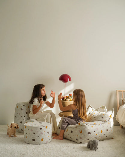 WIGIWAMA apvalus pufas Terrazzo Marble