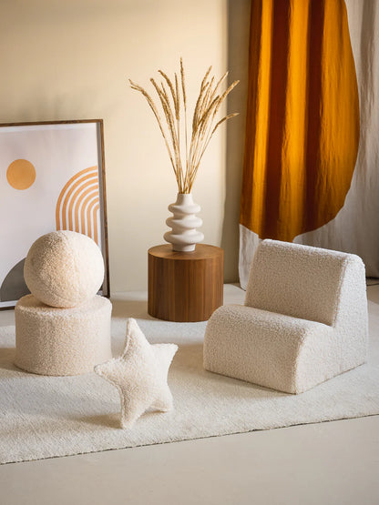 WIGIWAMA apvalus pufas Cream White