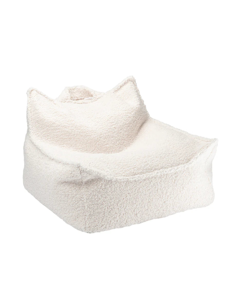 WIGIWAMA vaikiškas sėdmaišis Cream White Beanbag