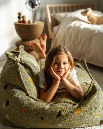 WIGIWAMA vaikiškas sėdmaišis Terrazzo Moss Beanbag