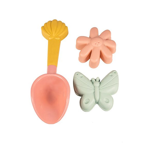 Little Dutch Paplūdimio rinkinys FLOWERS AND BUTTERFLIES, 3 dalys