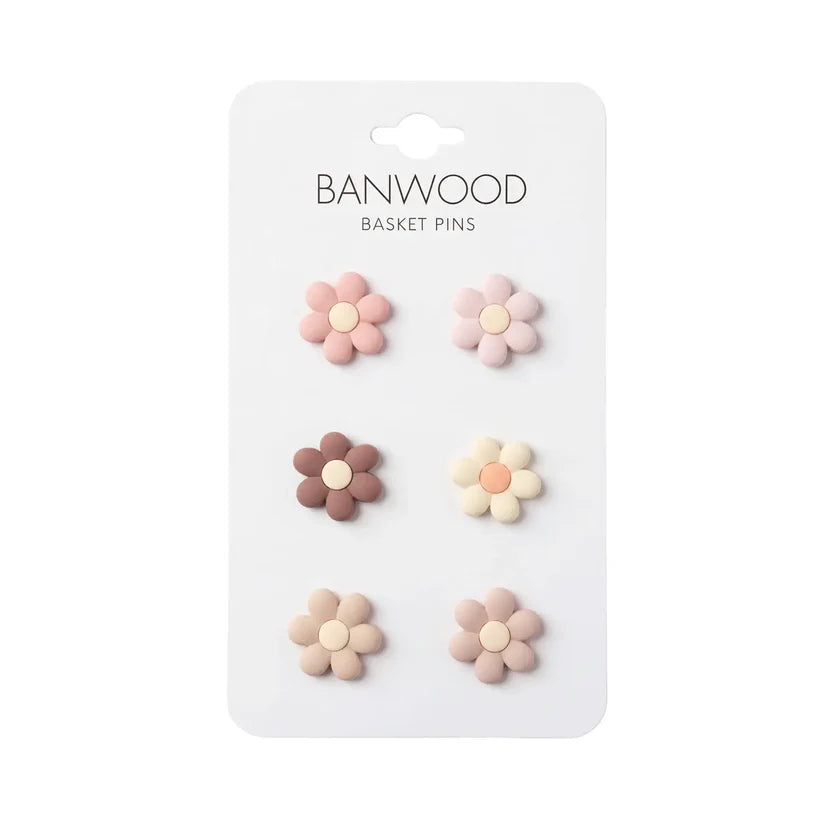 BANWOOD krepšelių smeigtukai – gėlytės