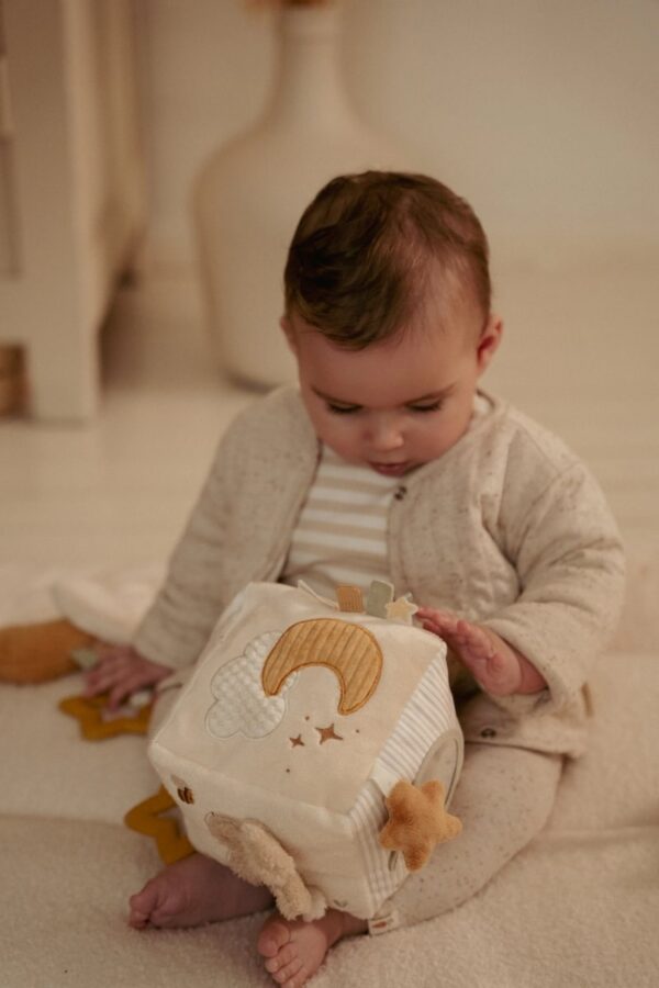 Little Dutch Minkštas lavinamasis kubas NEWBORN NATURALS