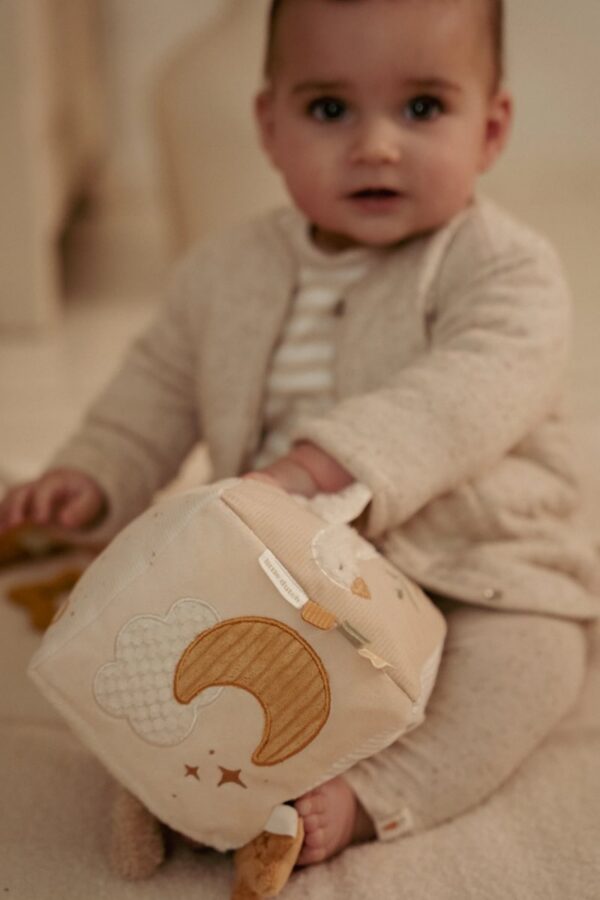 Little Dutch Minkštas lavinamasis kubas NEWBORN NATURALS