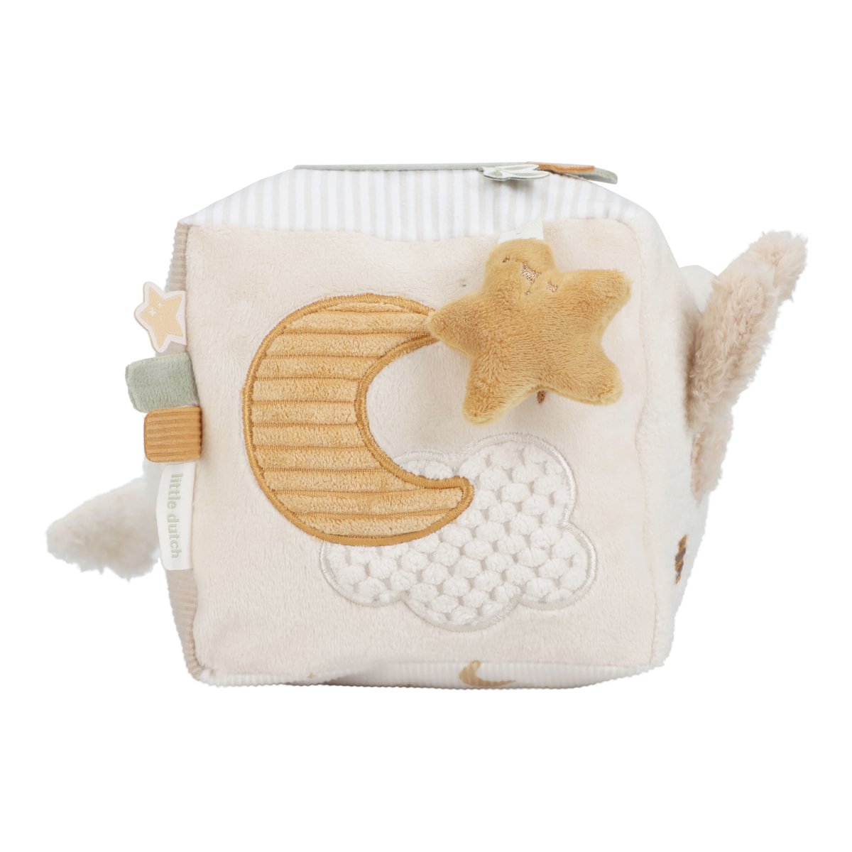 Little Dutch Minkštas lavinamasis kubas NEWBORN NATURALS