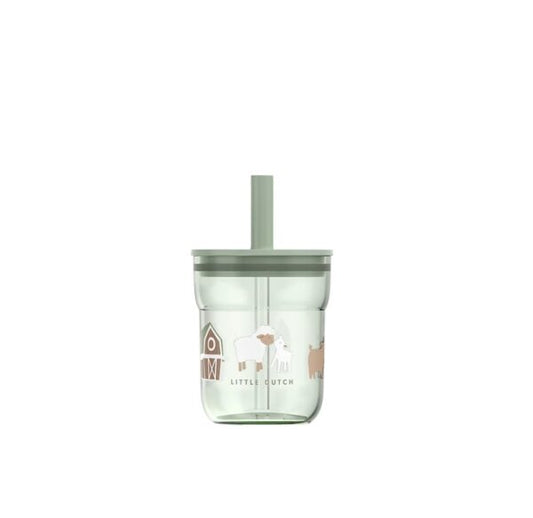 Little Dutch vaikiška gertuvė su šiaudeliu LITTLE FARM 250 ml