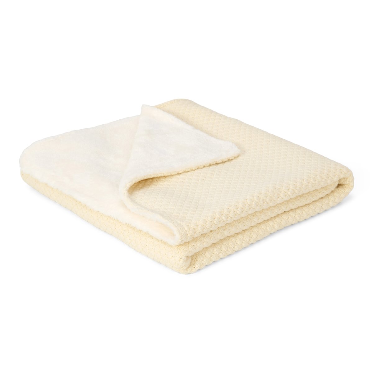 Little Dutch vaikiškos lovelės megztas užtiesalas PURE Soft White 110×140 cm