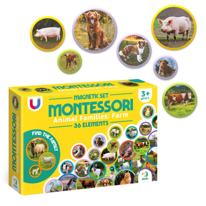 Dodo Montessori magnetukai ŪKIO GYVŪNAI (36vnt.)