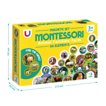 Dodo Montessori magnetukai ŪKIO GYVŪNAI (36vnt.)