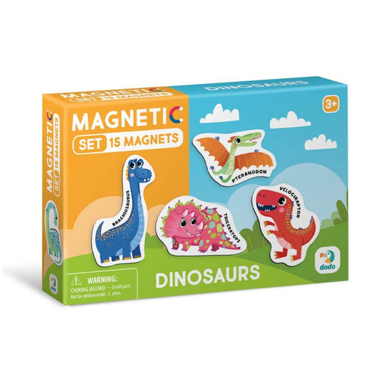 Dodo magnetukų rinkinys DINOZAURAI (15vnt.)