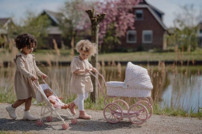 Little Dutch metalinis lėlės vežimėlis SOFT FLOWERS