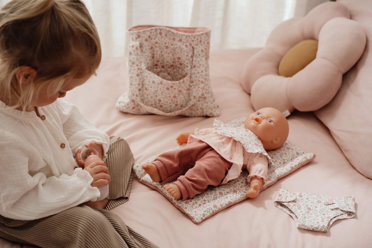 Little Dutch kūdikio lėlės vystyklų krepšelis