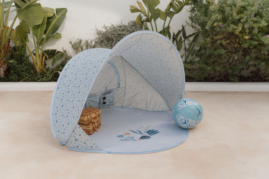 Little Dutch pop-up paplūdimio palapinė OCEANS DREAMS BLUE